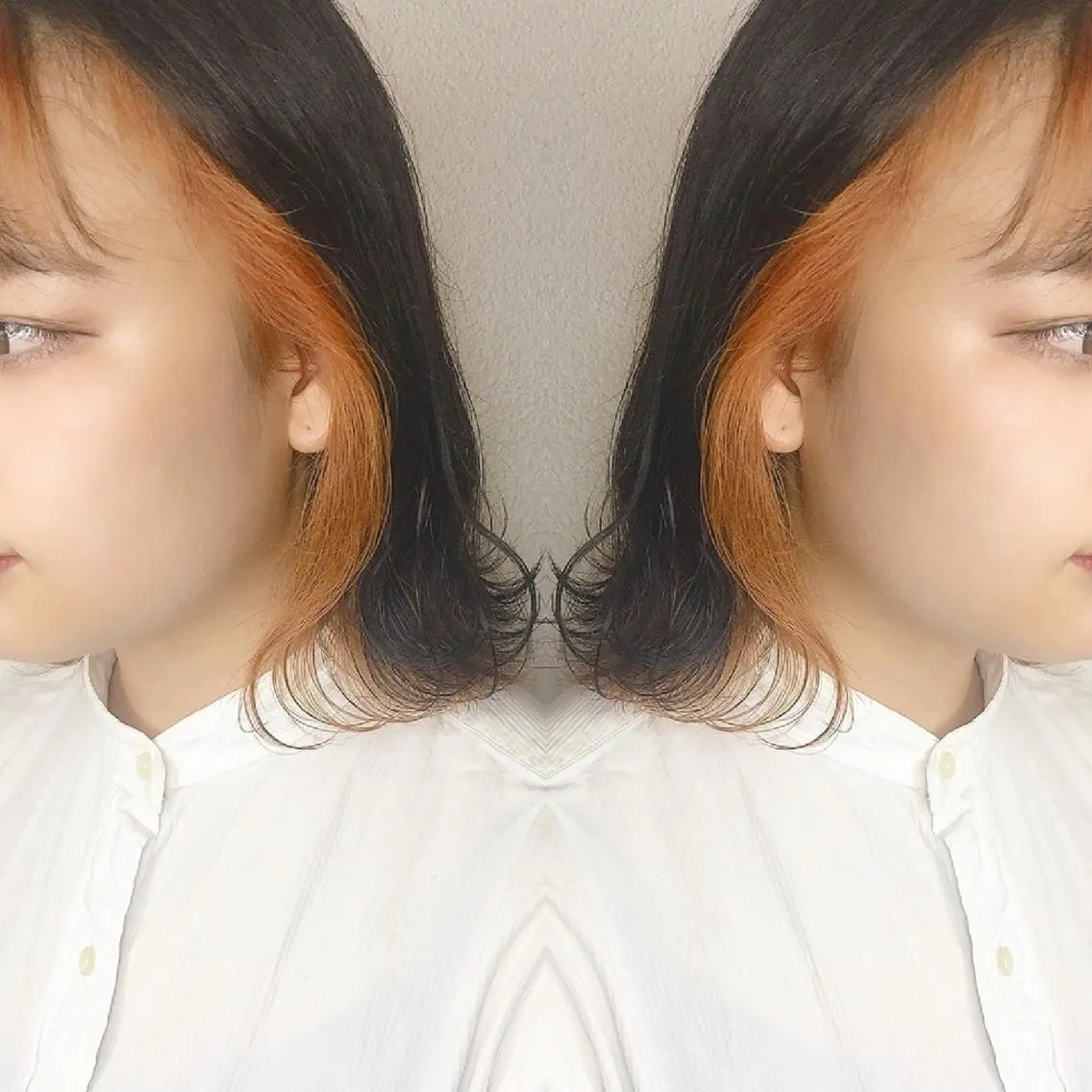 ミディアム カラー ヘアアレンジ インナーカラー カット ヘアカラー トリートメント 竹内啓太 ボブのヘアスタイル