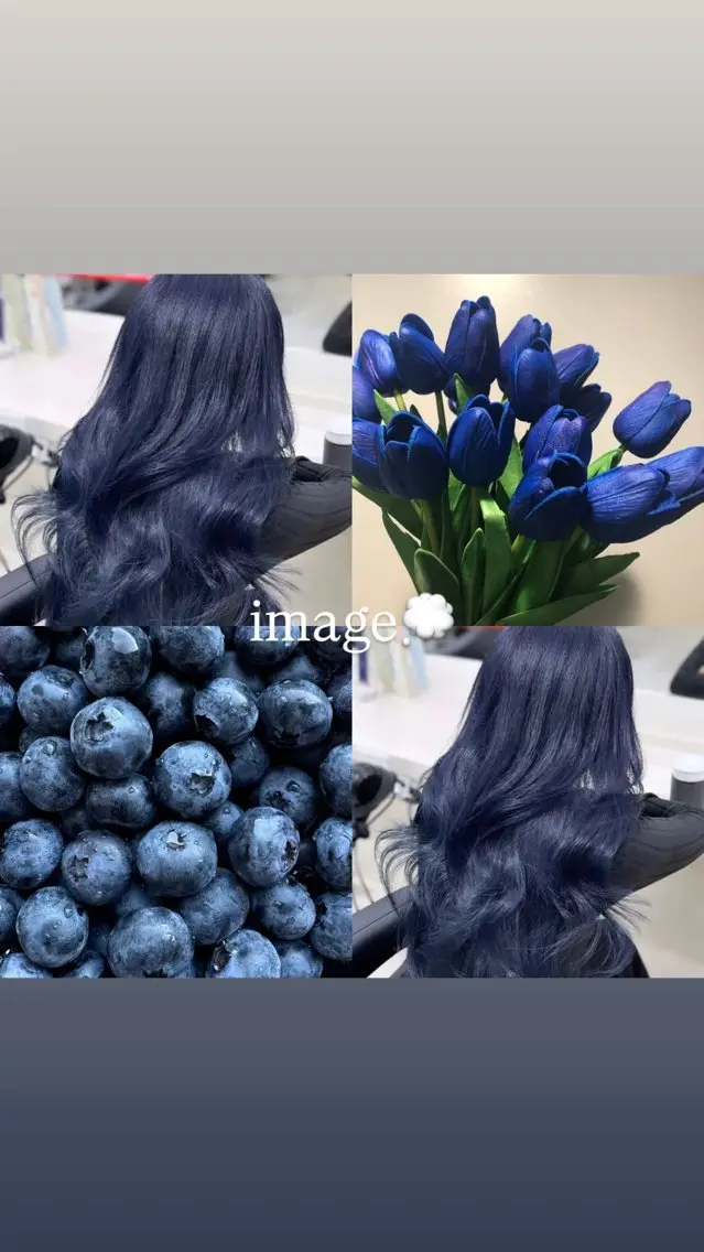 寒色系ダブルカラーの写真
