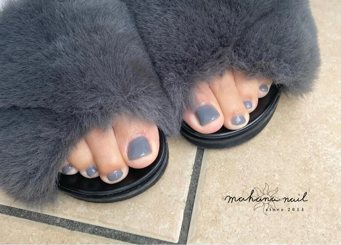ネイル フットネイル ワンカラーネイル mahana nailのネイルデザイン