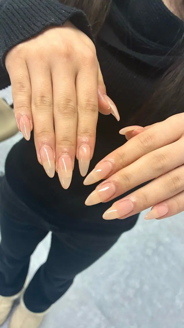 ネイル キラキラネイル オフィスネイル ワンカラーネイル リボン 春ネイル ハンドネイル Risa 梅田/南森町ネイルのネイルデザイン