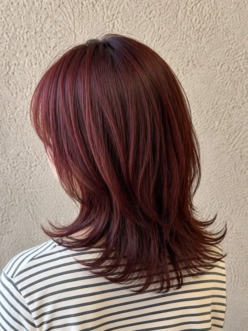 ミディアム カラー ブリーチ ブラウンカラー 透明感カラー ダブルカラー ブリーチなしカラー Saraju 仁川店 SHIORI ♥のヘアスタイル