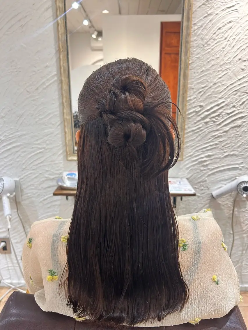 セミロング ヘアアレンジ ヘアセット 🎀ツヤ髪×モテヘア 🎀池袋/カナエのヘアスタイル
