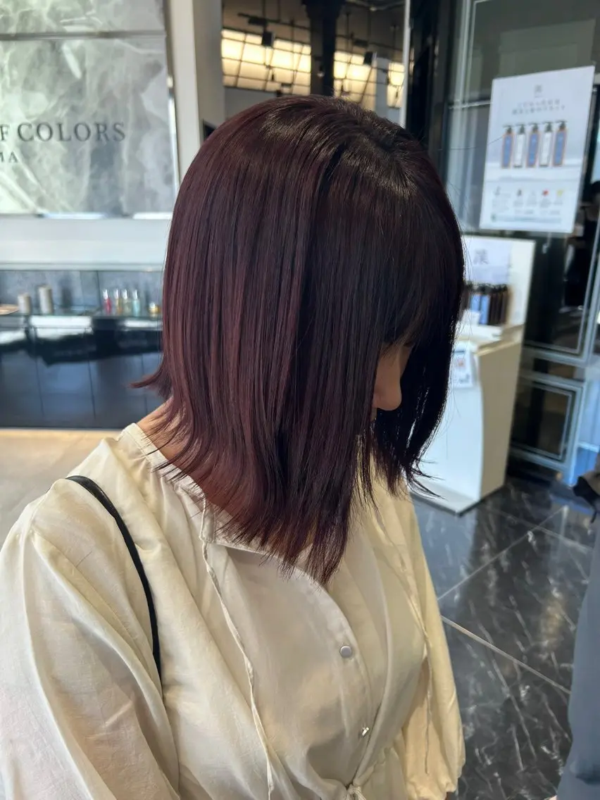 ミディアム カット ヘアカラー トリートメント ishizuka toaのヘアスタイル