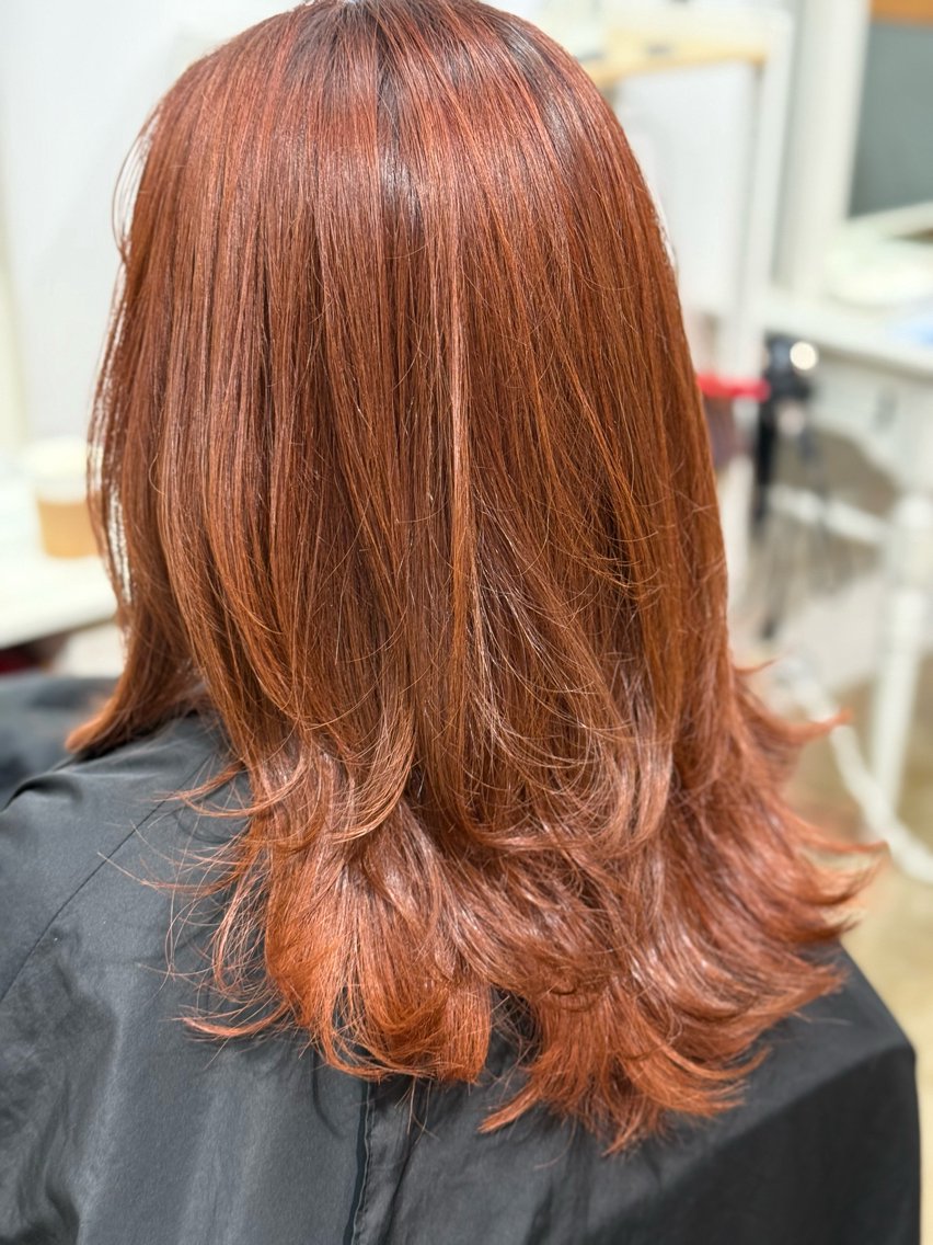 ロング カラー オレンジ ヘアカラー Snaly カラー特化ページのヘアスタイル