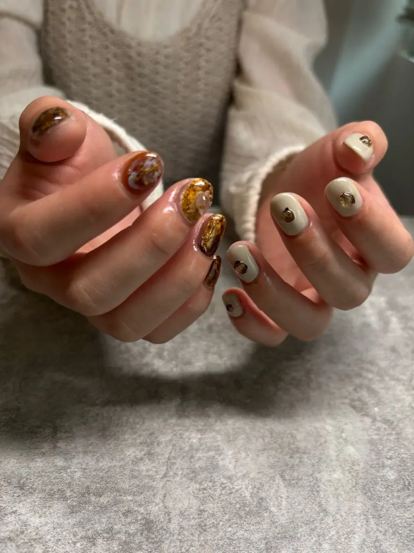 ネイル ハンドネイル 【新宿三丁目】 もえNoël🎨🤍のネイルデザイン