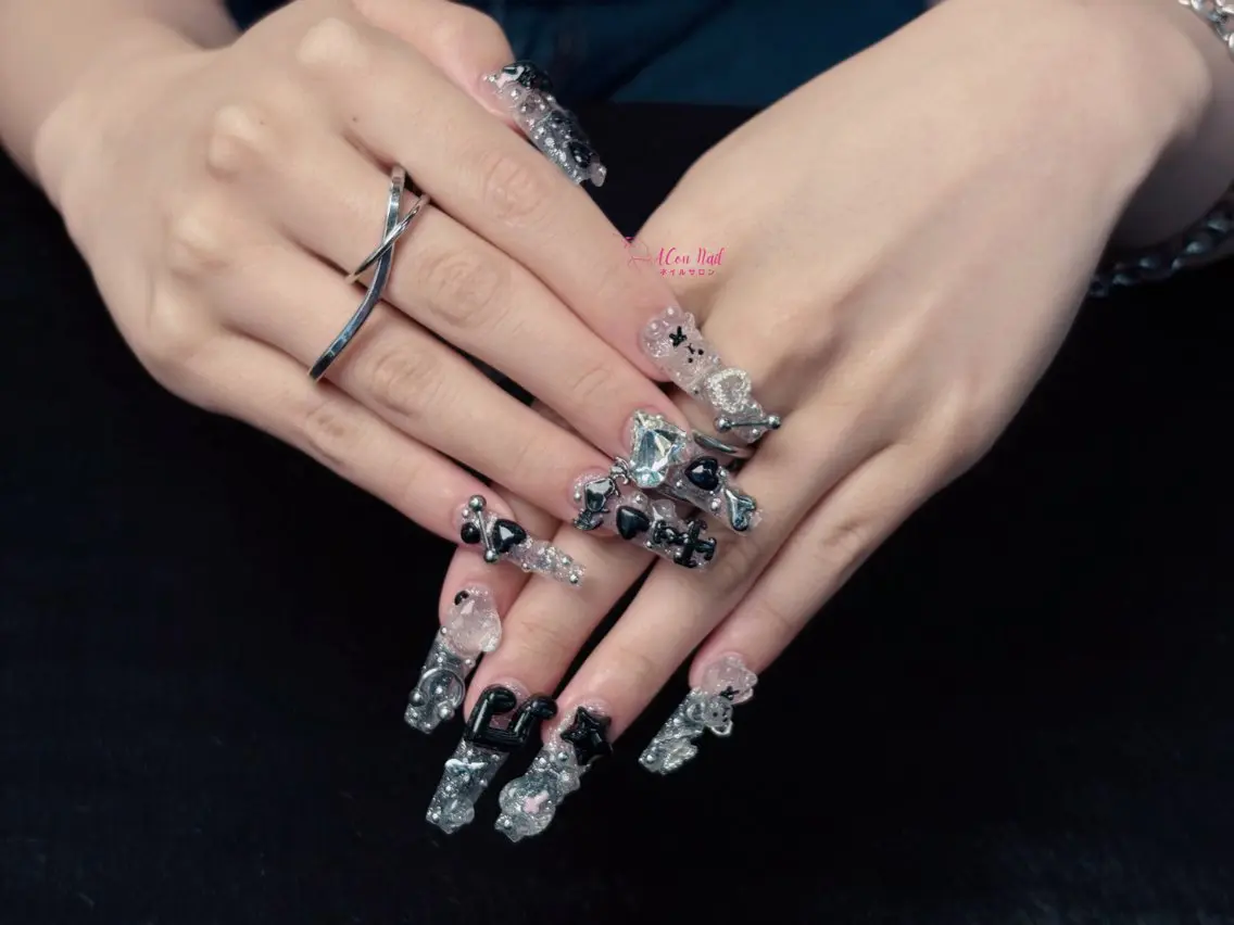 ネイル 桜ネイル 長さ出し フラワーネイル フレンチネイル ジェルネイル ハンドネイル ACon NailSalonのネイルデザイン