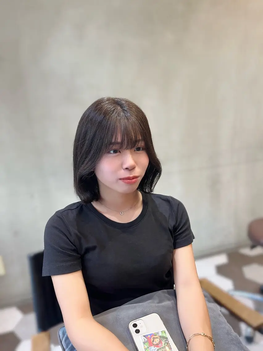 カラー ヘアアレンジ 似合わせ顔まわり カット💛森尾真由美のヘアスタイル