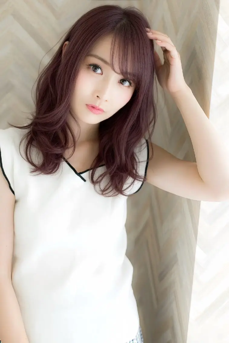 セミロング パーマ カラー 銀座デジパ×暖色艶髪 🍎ASUKAのヘアスタイル