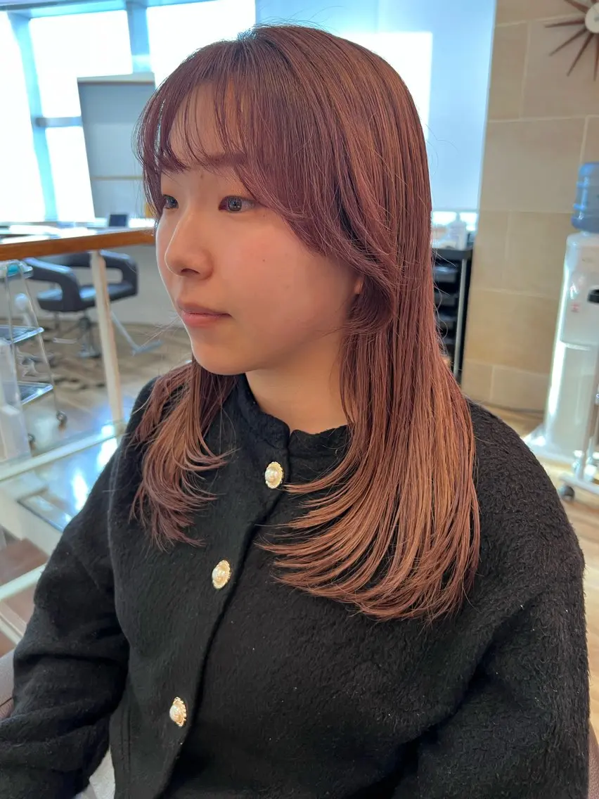 ロング カラー カット ヘアカラー トリートメント しみず さくら🌸のヘアスタイル