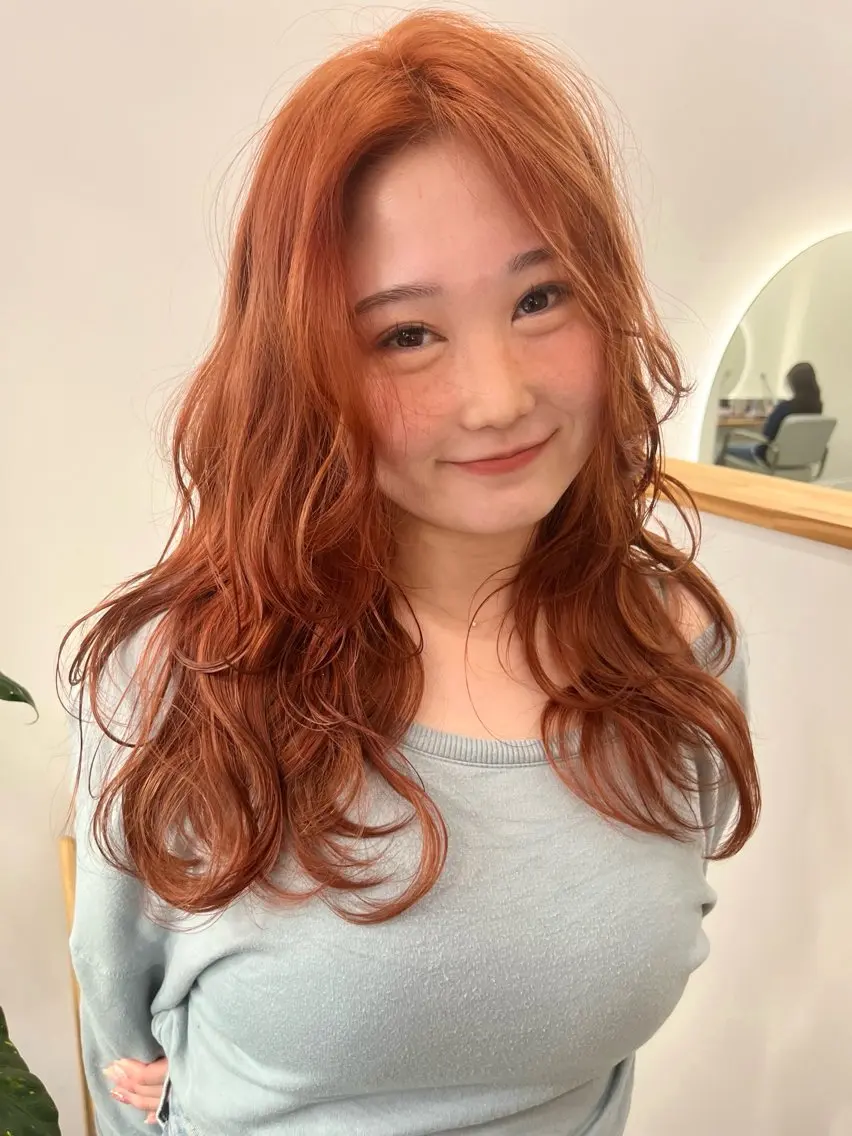 ロング カラー カット ヘアカラー トリートメント ベージュ⟡˖レイヤー ˖ ࣪⊹あずきのヘアスタイル