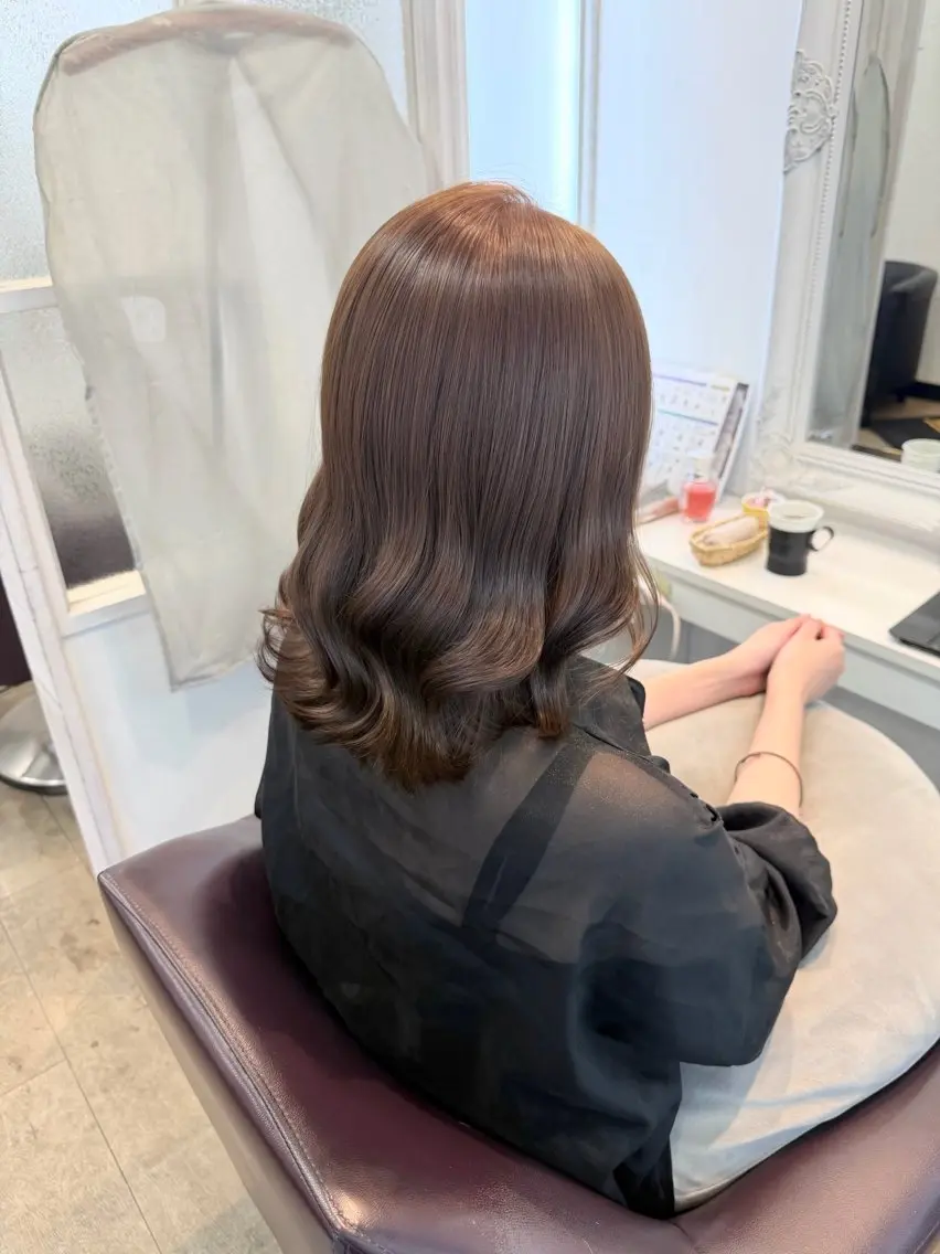 ミディアム カラー ベージュカラー 透明感カラー ヘアカラー 𝑆𝐴𝑂𝑅𝐼 /大森🪞🎀のヘアスタイル