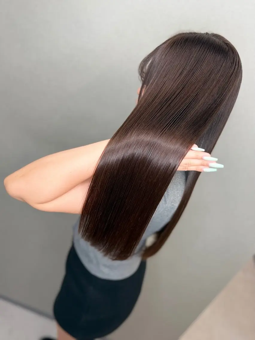 セミロング カラー ブリーチ 透明感カラー ブリーチなしカラー 髪質改善 ヘアカラー トリートメント 今井 勝也のヘアスタイル