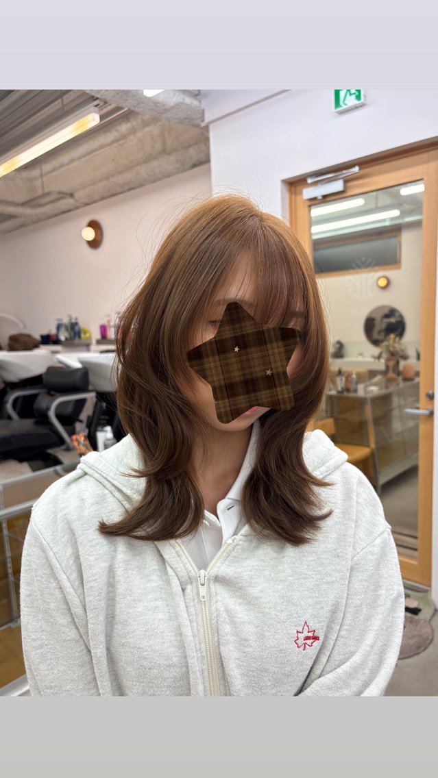 ミディアム カラー パーマ ヘアカラー yelm府中 ユリのヘアスタイル