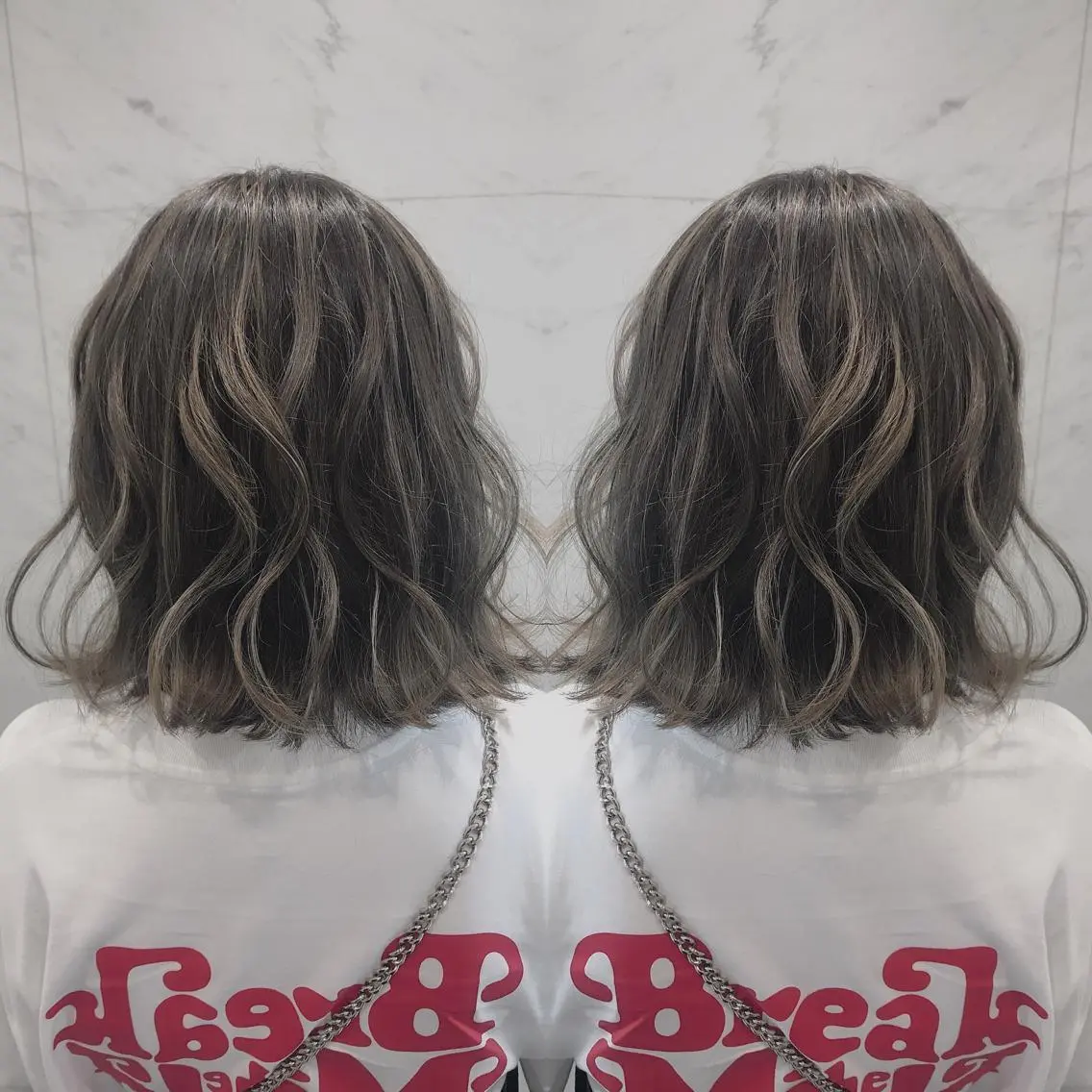 ミディアム ヘアカラー 重政 和樹のヘアスタイル