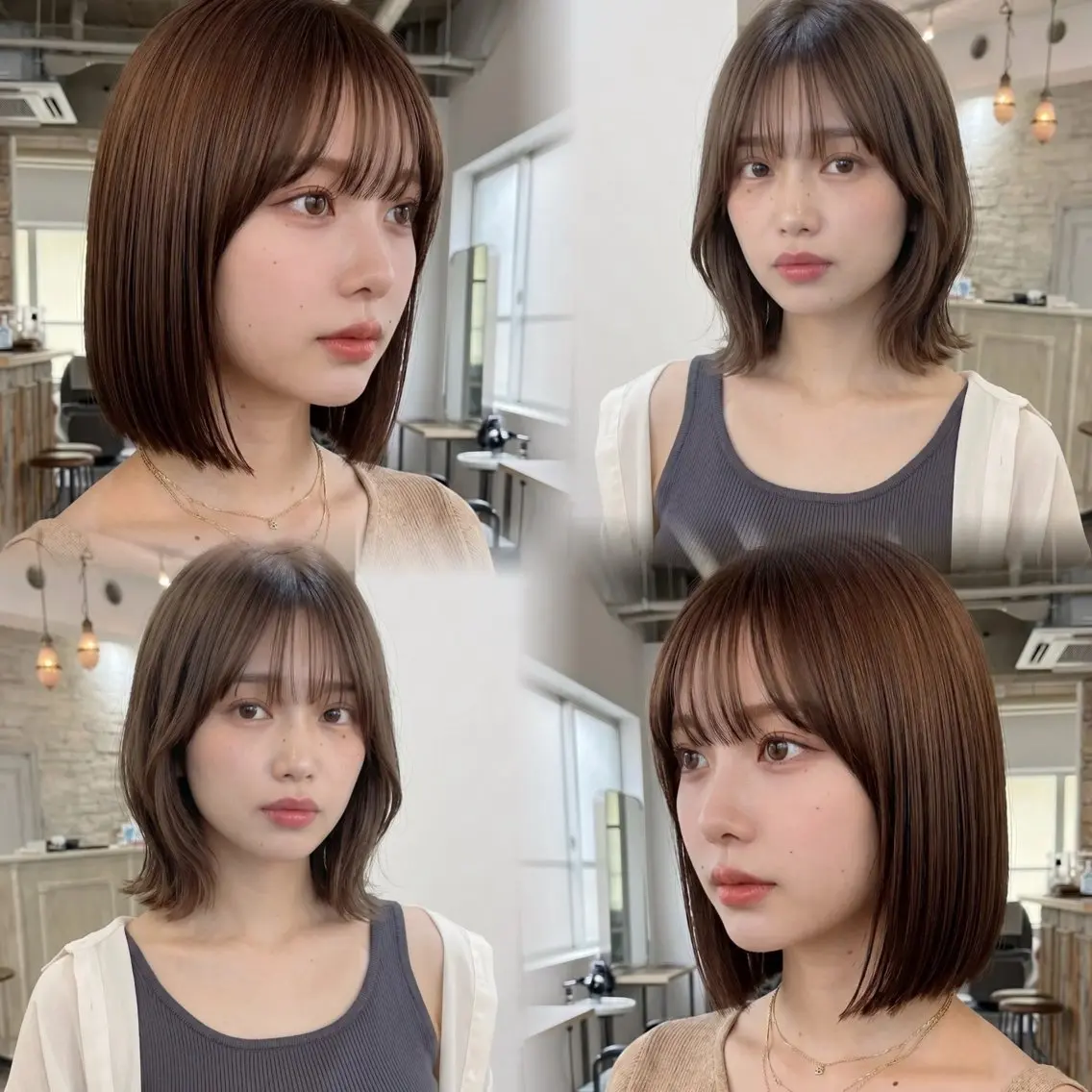 ミディアム 💖盛れる前髪顔周り 🫧似合わせレイヤーのヘアスタイル
