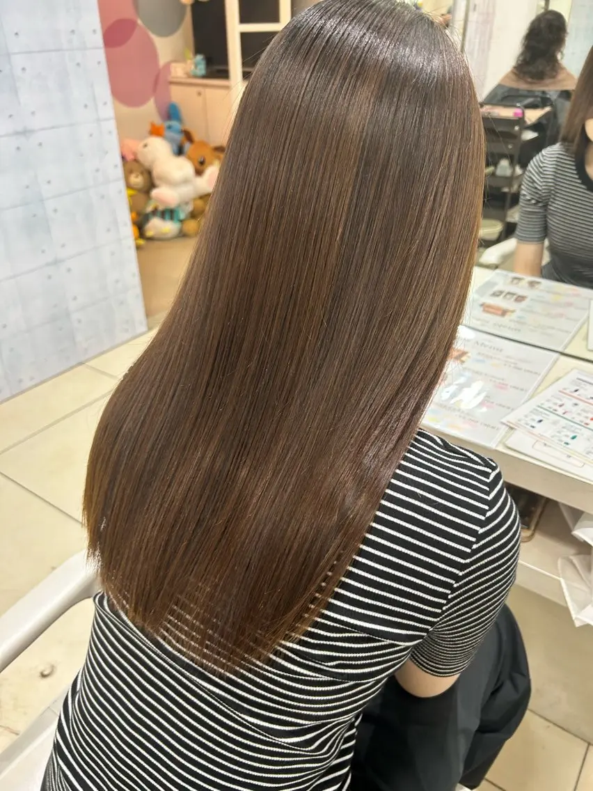ロング カット ヘアカラー トリートメント 【髪質改善カラー】 瀧田嵐士🇰🇷のヘアスタイル