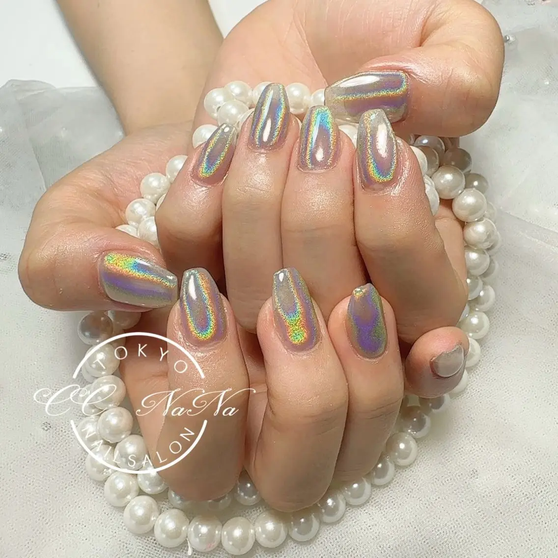 ネイル ハンドネイル 💎CC・NaNa 韓国風ネイル🌙Cのネイルデザイン