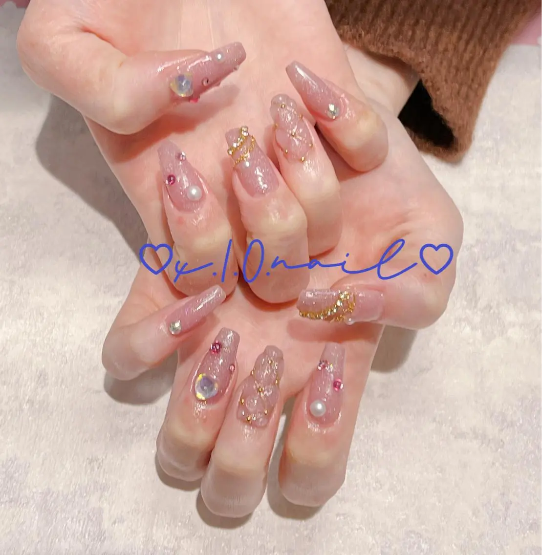 ネイル アニマル柄 アートネイル ニュアンスネイル ネイルチップ ハンドネイル x.1.0.nail ♡Cのネイルデザイン