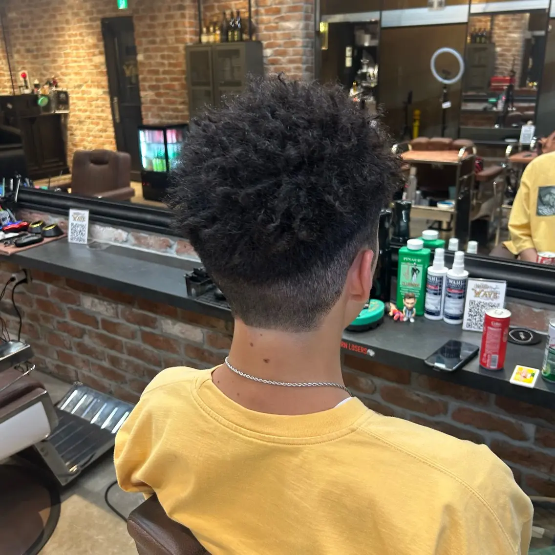 ショート パーマ メンズ カット パーマ 💈針金パーマ/ ソフトアフロ💈望愛のヘアスタイル