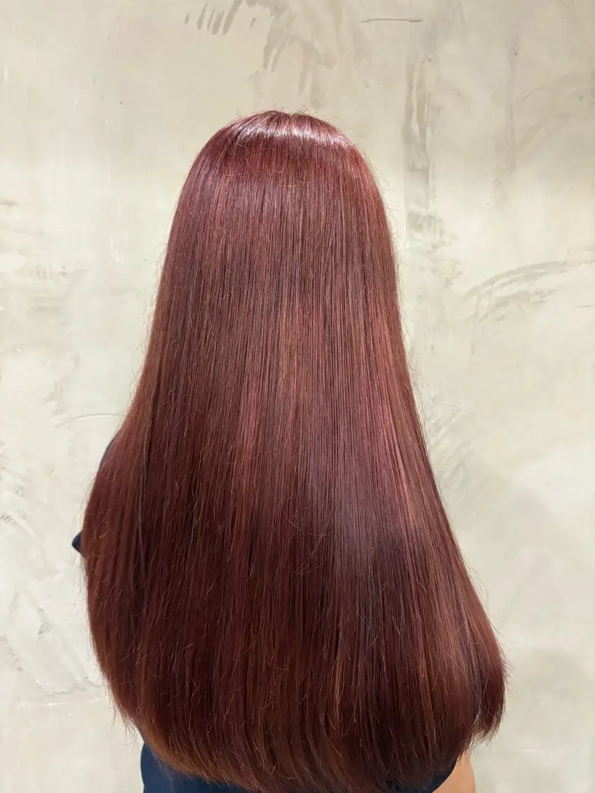 カラー ハイライトカラー ピンクカラー かわうち れなのヘアスタイル