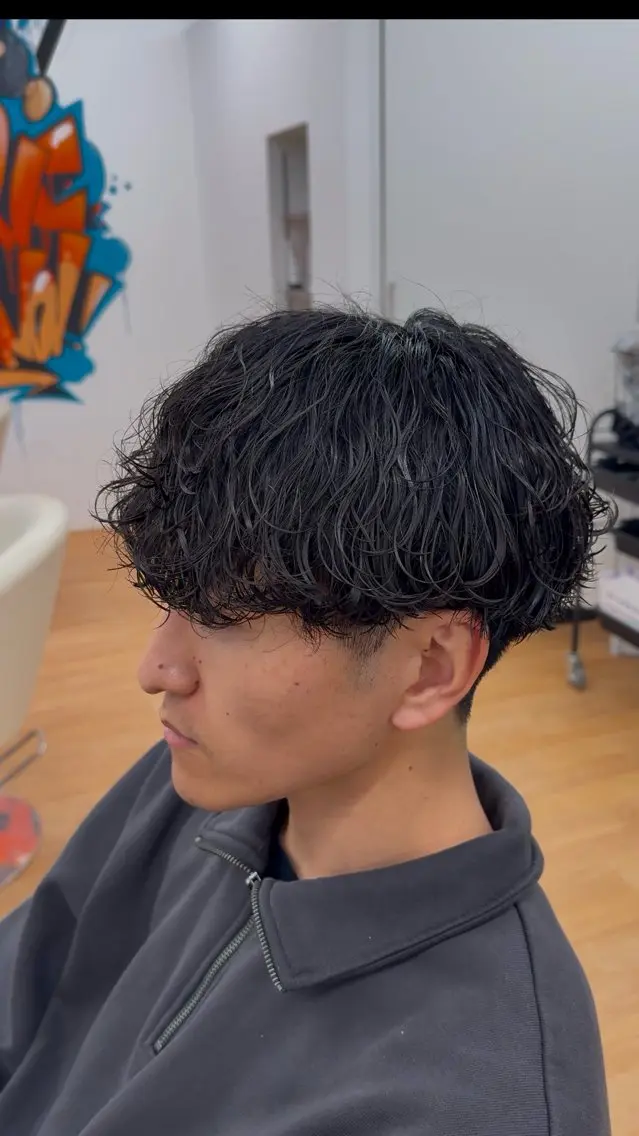 パーマ メンズ メンズパーマ 波巻きパーマ 【メンズ特化美容師】 大河内 名駅のヘアスタイル