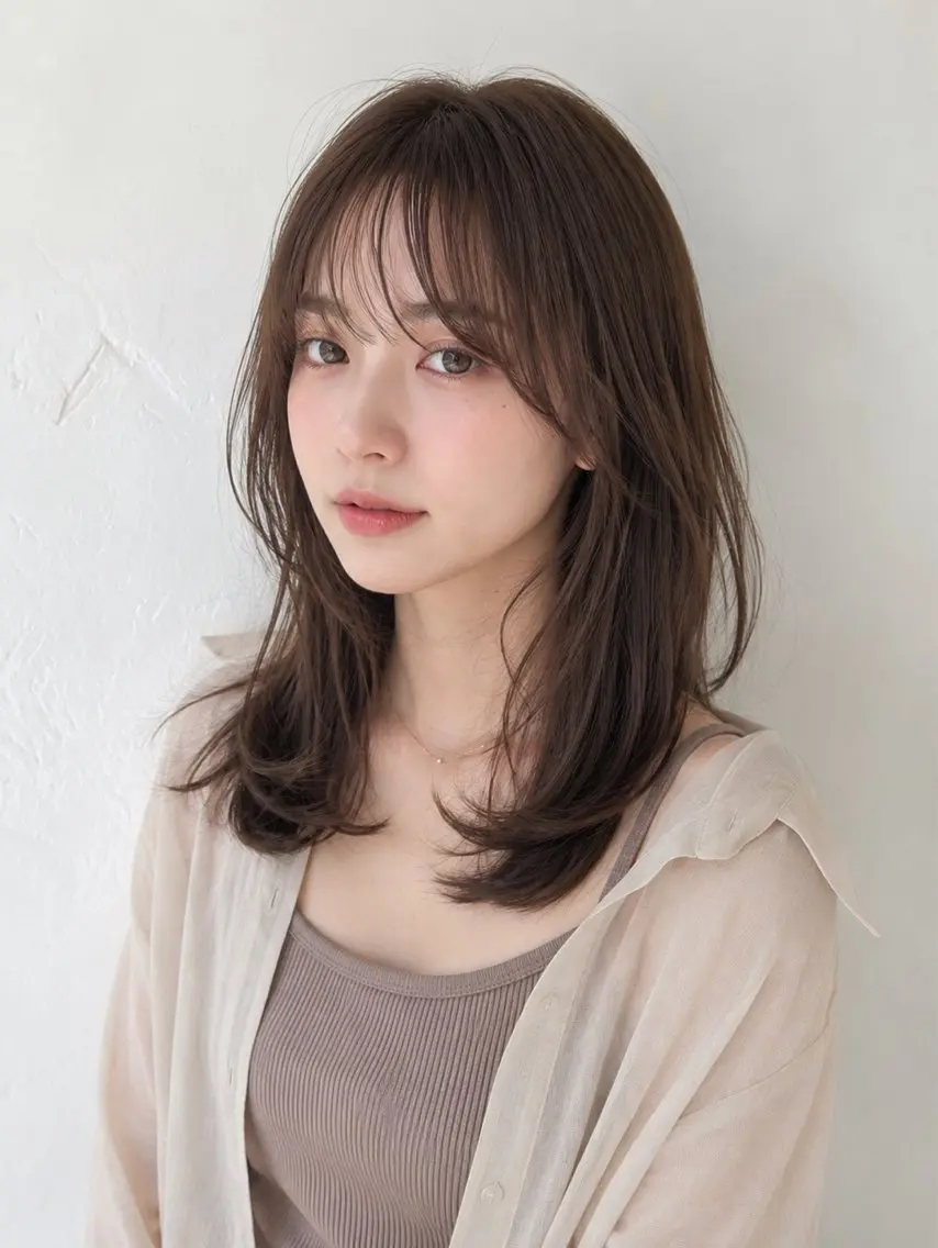 [新規限定]潤い艶カラー&小顔カット&トリートメントの写真