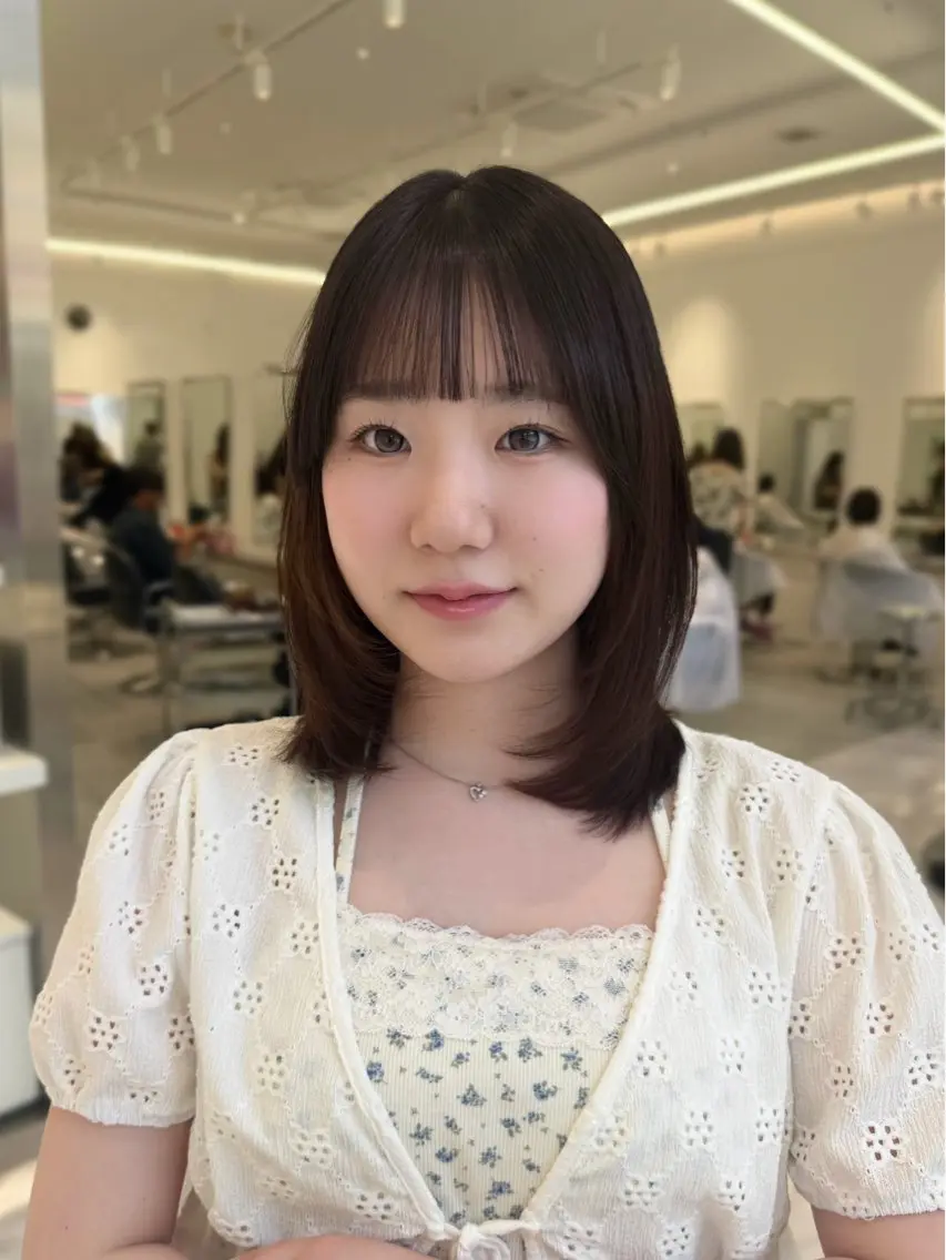 ミディアム カット 縮毛矯正 parvemix平野 真央🎀💞のヘアスタイル
