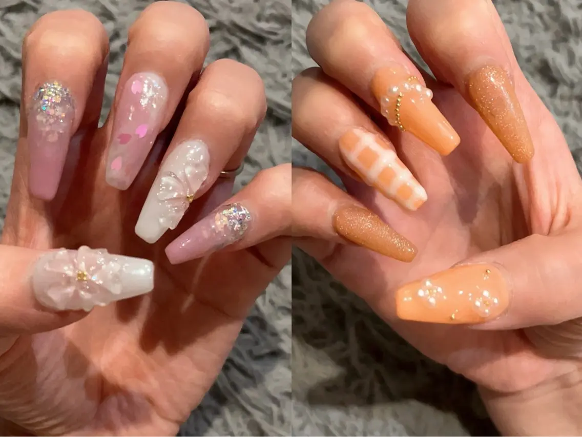 ネイル 桜ネイル 持ち込み スカルプネイル 春ネイル ❀pom nail❀ aya.のネイルデザイン