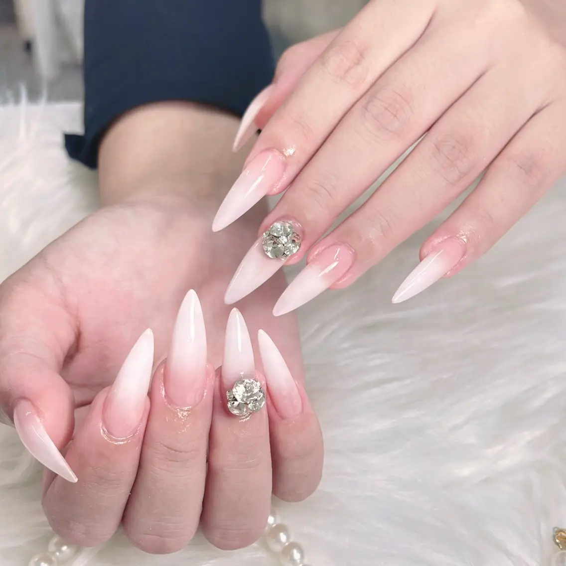 ネイル アートネイル 長さ出し フラッシュネイル フレンチネイル ジェルネイル ハンドネイル kana nailのネイルデザイン