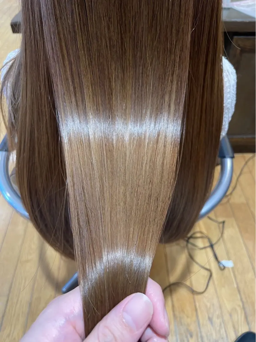 ロング カラー ヘアカラー トリートメント 柔らかい艶暖色 レイヤー🫧姫汝のヘアスタイル
