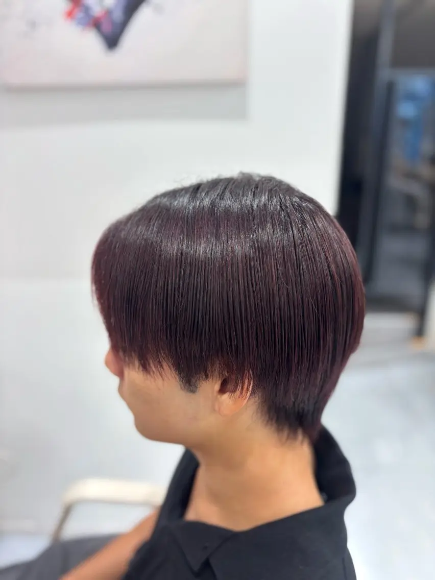 ショート カラー メンズ カット ヘアカラー メンズ特化韓国風 パーマスタイル/りんのヘアスタイル