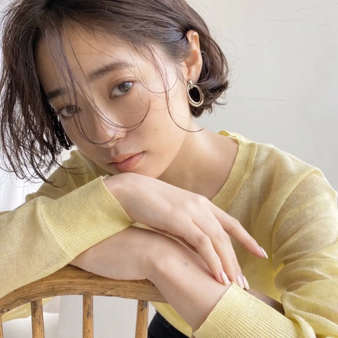 ミディアム パーマ 草野 圭音のヘアスタイル