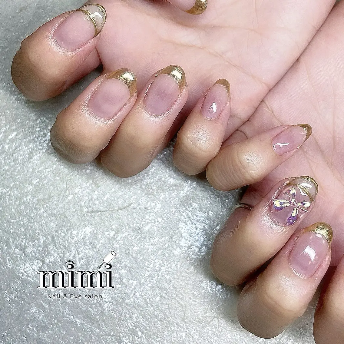 ネイル クリアネイル 長さ出し フレンチネイル ミラーネイル ニュアンスネイル Ruru nailのネイルデザイン