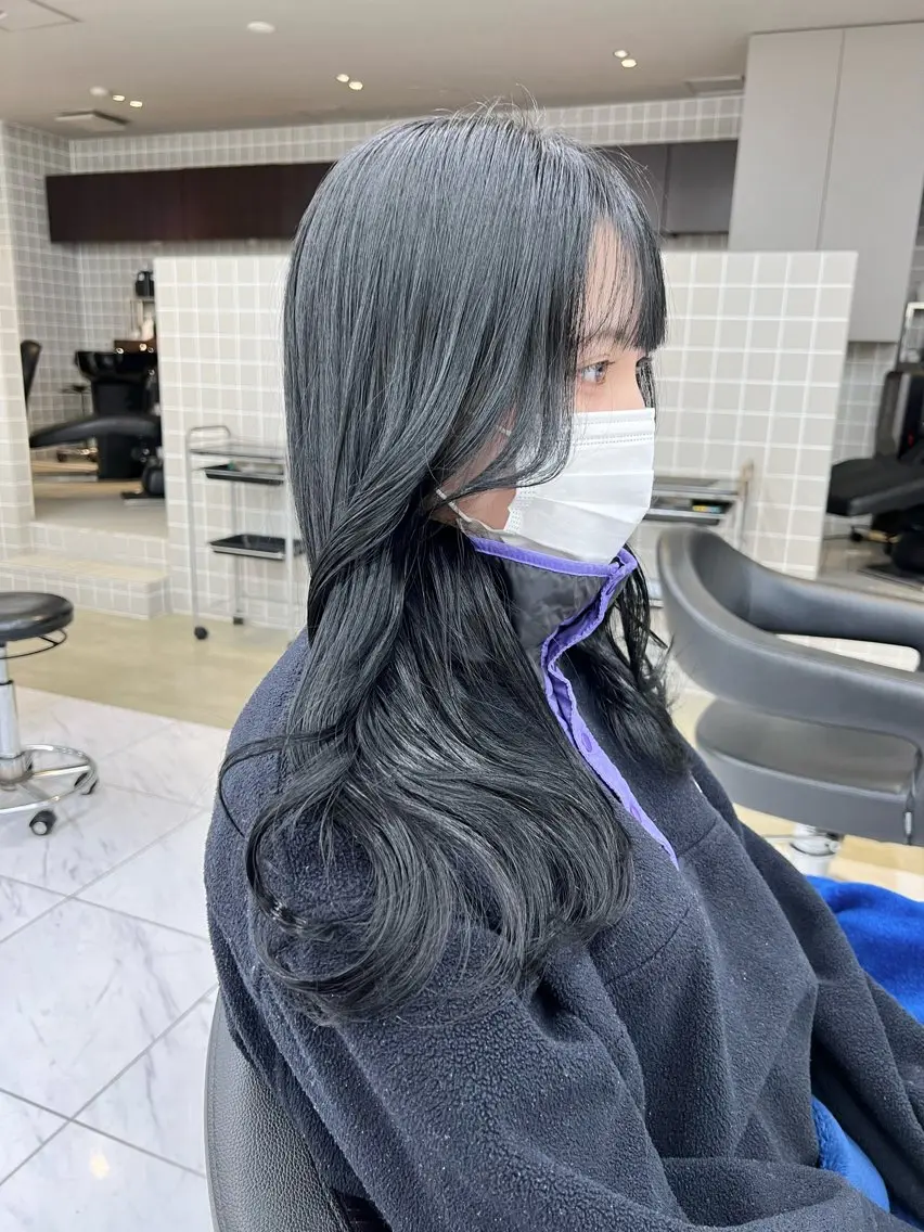 ロング カラー パーマ ヘアアレンジ メンズ 上品＆韓国風 🥀海心🥀のヘアスタイル