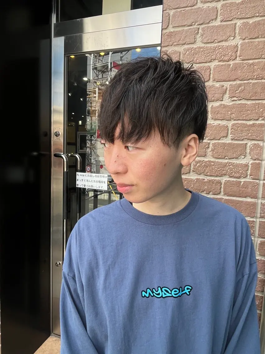 ショート カラー メンズ 久木原 ゆりのヘアスタイル