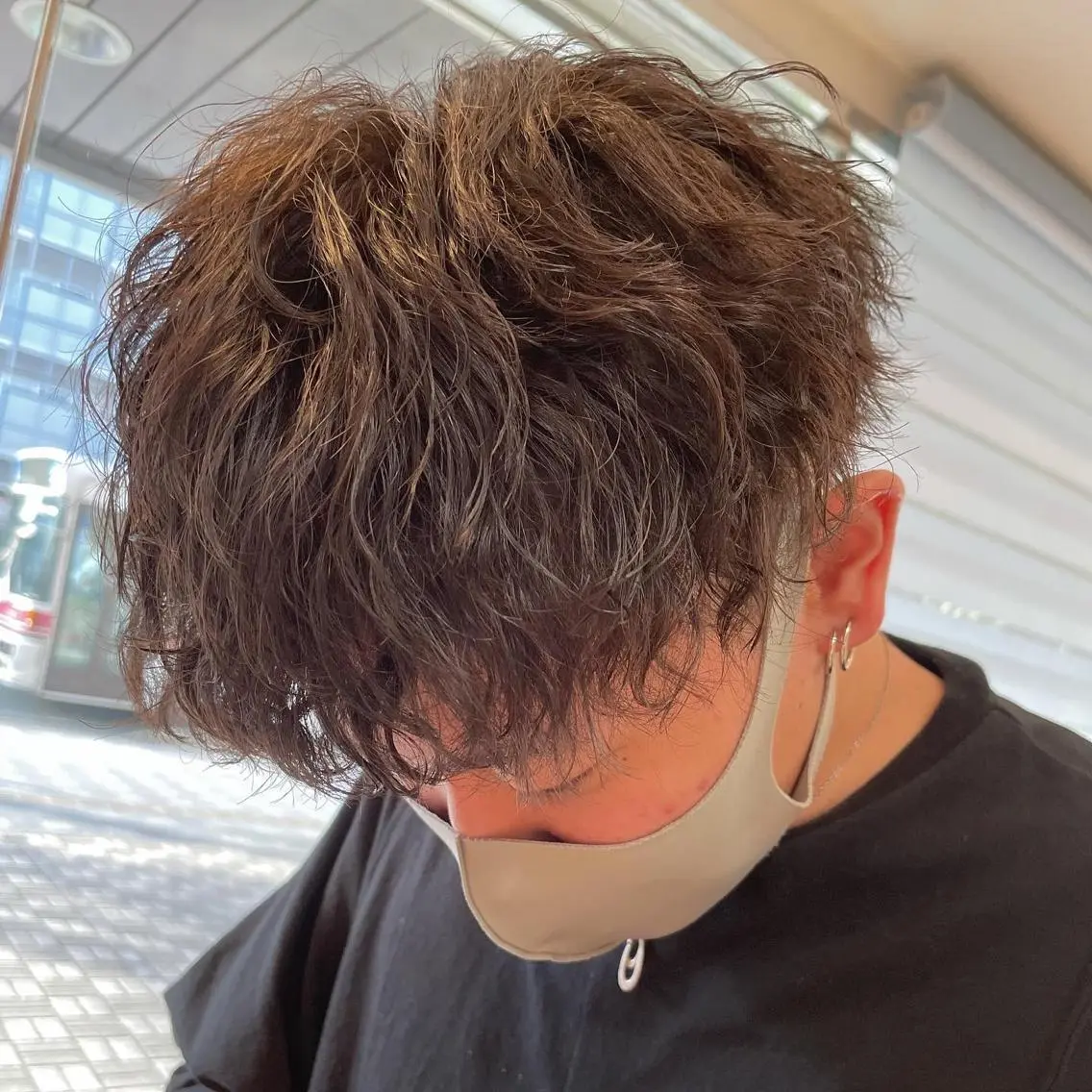 パーマ メンズ メンズパーマ スパイラルパーマ 山本 陸央のヘアスタイル