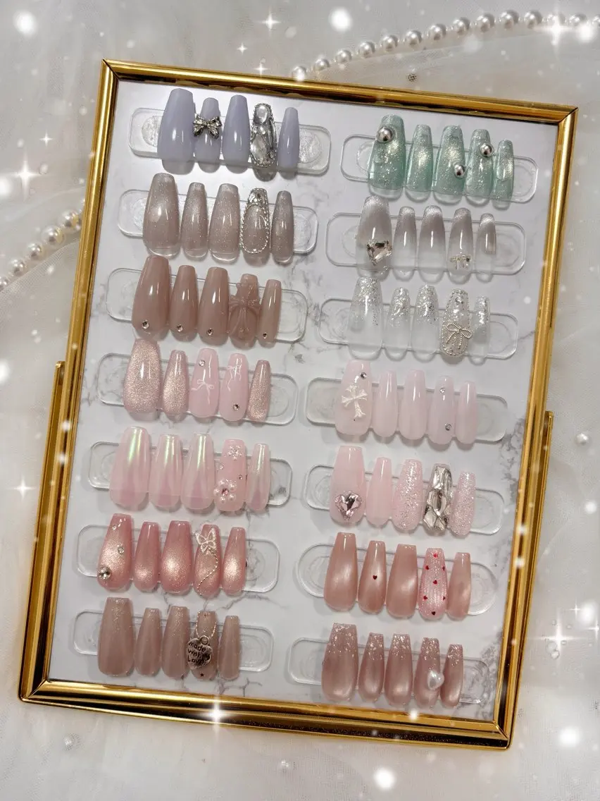 ネイル フラッシュネイル ハート マグネットネイル ピンク 春ネイル ハンドネイル YM nailのネイルデザイン