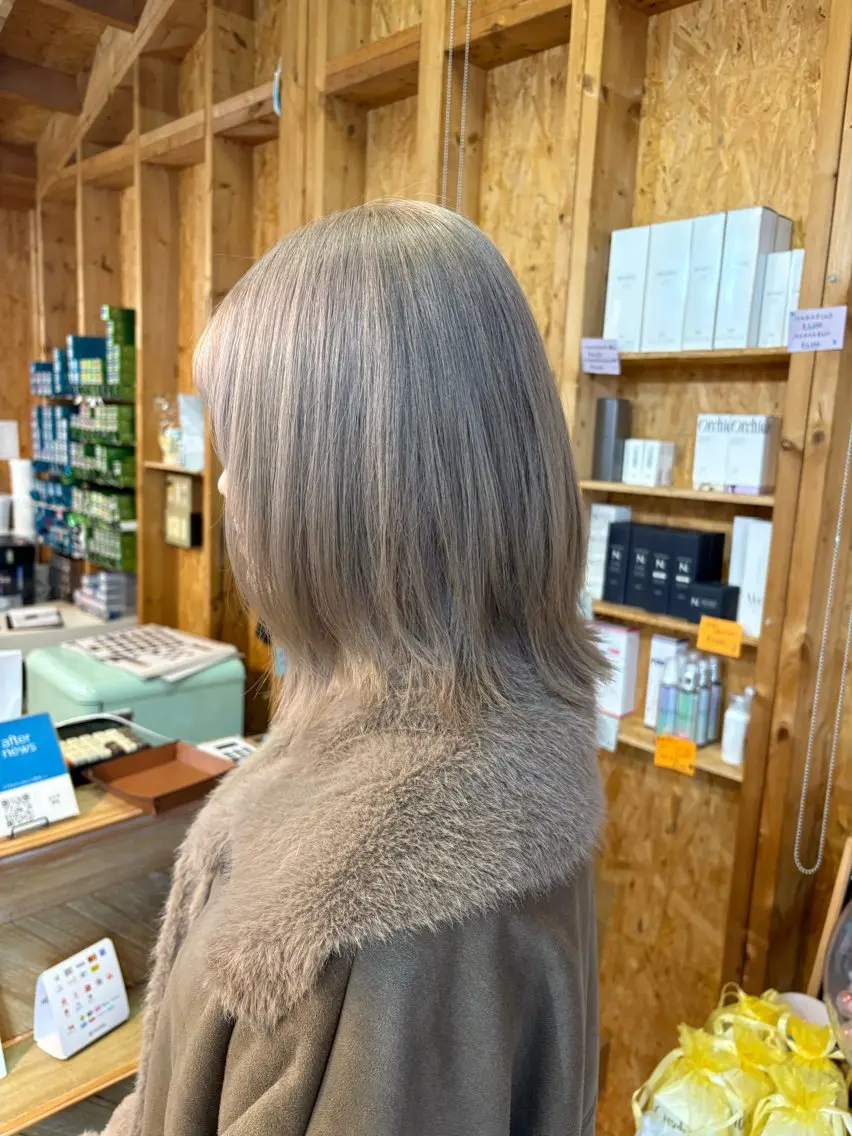 カラー ヘアカラー まろみ暖色×ボブ ×chia🕯のヘアスタイル