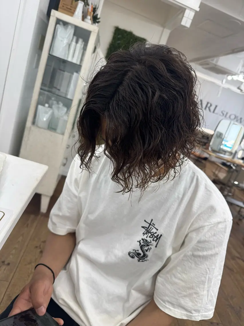 ミディアム パーマ メンズ メンズ特化サロン ユウヘイのヘアスタイル