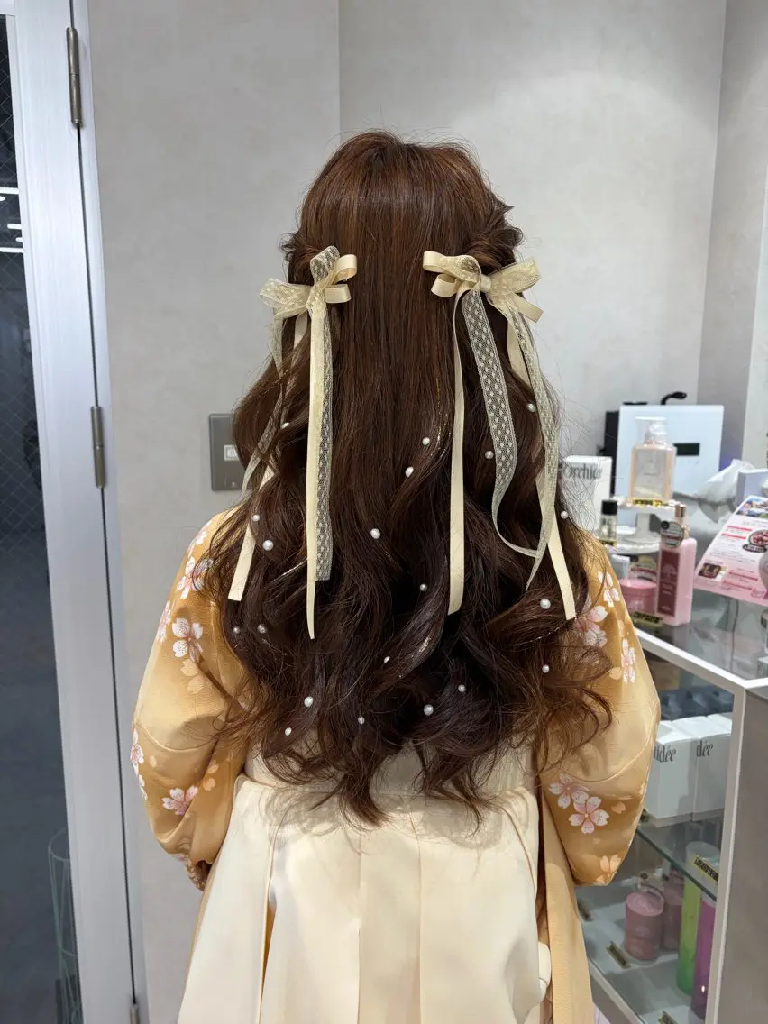 ヘアアレンジ ヘアセット/レイヤー 縮毛矯正/はるか🎀のヘアスタイル