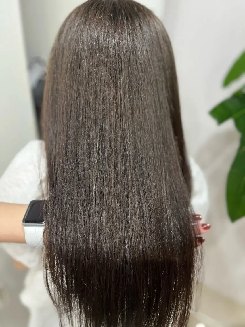 ロング カラー グレージュ オリーブグレージュ オリーブグレー カット ヘアカラー トリートメント 🫧ぷる艶カラー🫧 Yuubi🦩のヘアスタイル