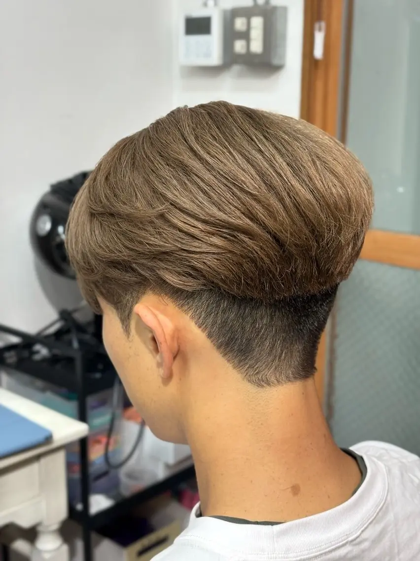 カラー メンズ ベージュカラー ミルクティーベージュ Snalyメンズ特化 スエハラのヘアスタイル