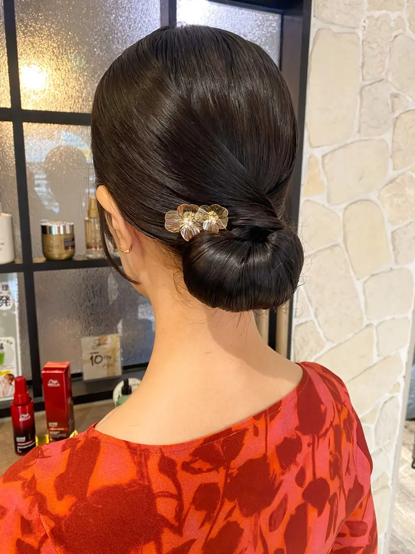 ミディアム ヘアアレンジ ヘアセット 🌼髪質改善 アレンジ🌼のヘアスタイル