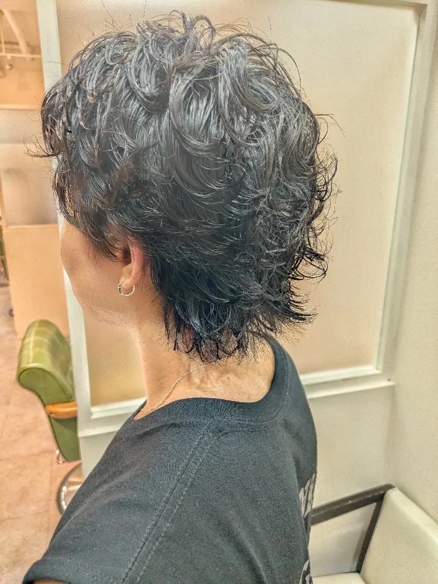 ショート パーマ メンズ メンズパーマ カット パーマ 増田 耀のヘアスタイル