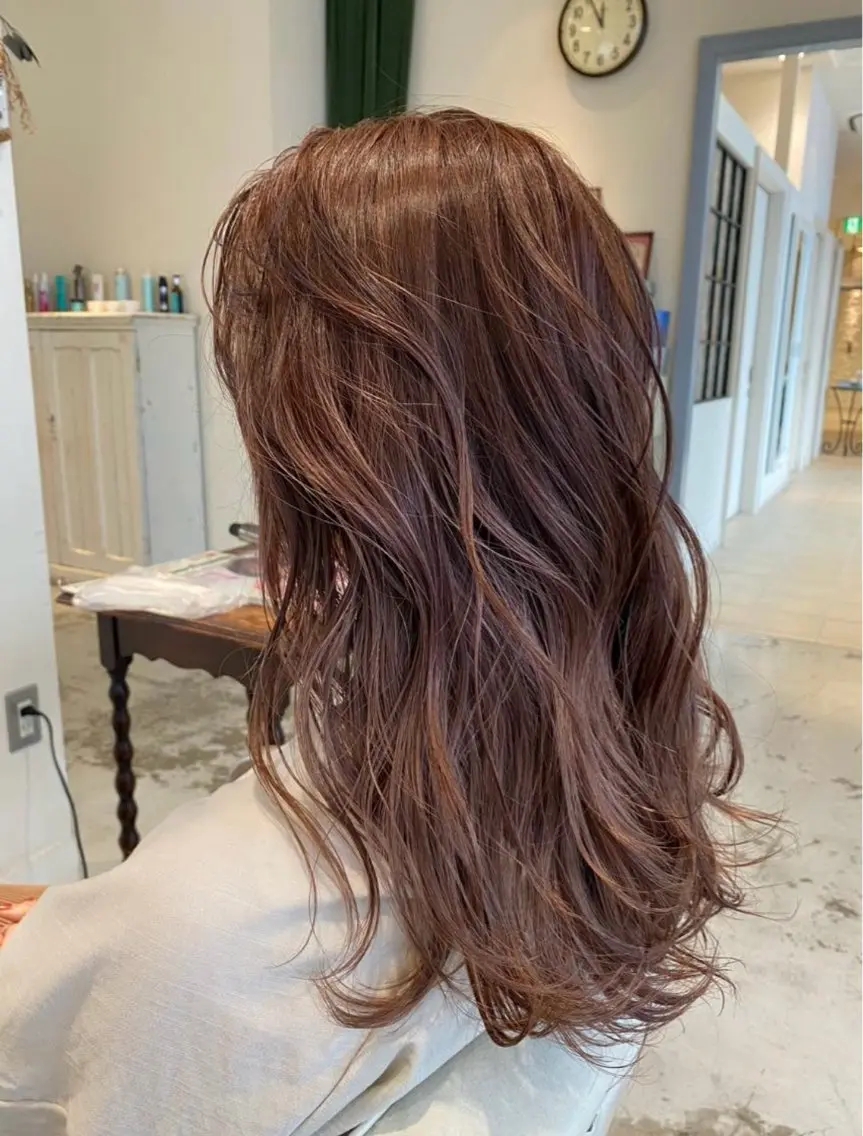 ロング カラー ベージュカラー ブリーチ ピンクカラー ピンクベージュ ヘアカラー ◤ Jammin.◢ Mizuho.のヘアスタイル