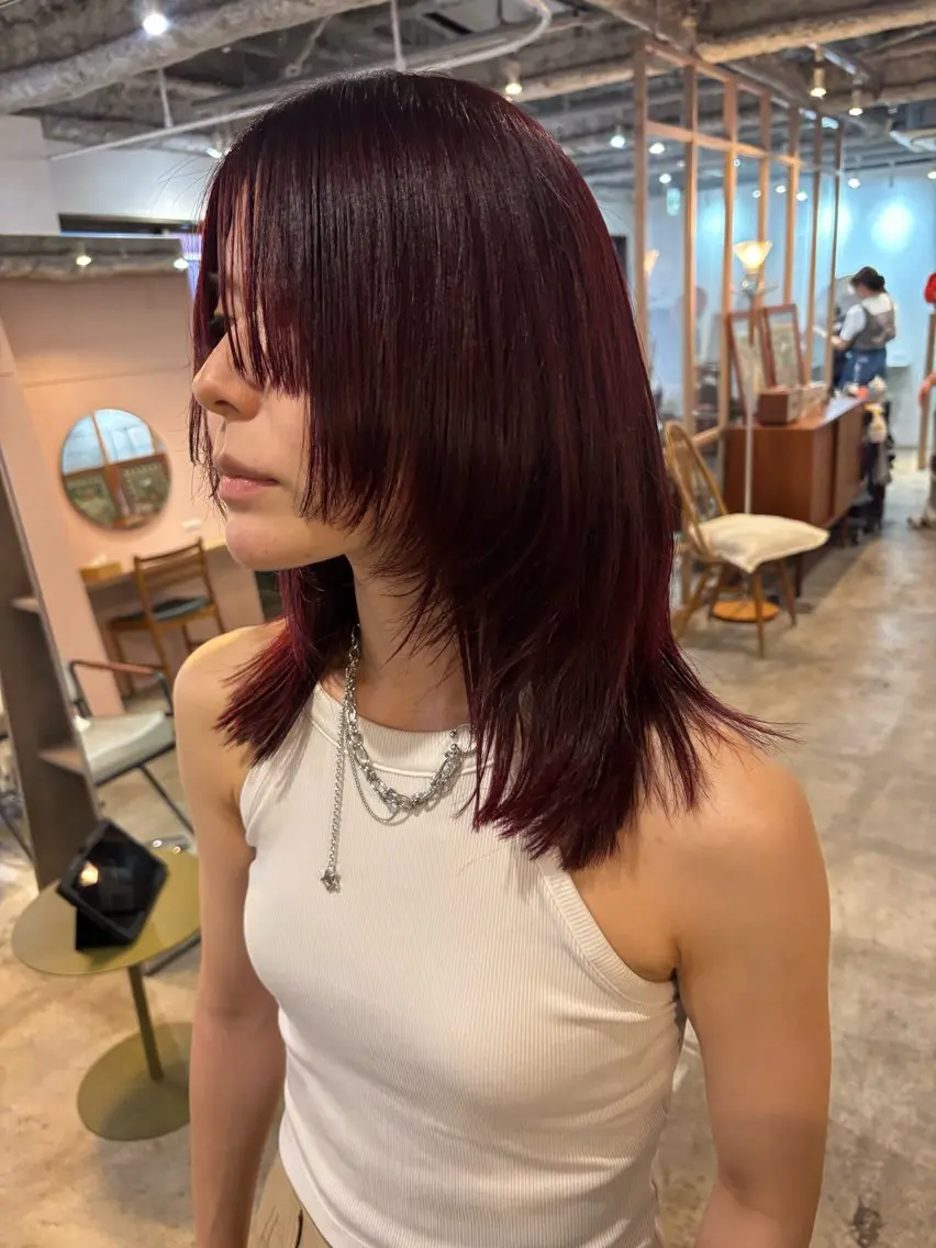 セミロング カラー カット ヘアカラー トリートメント Hayashi Shioriのヘアスタイル