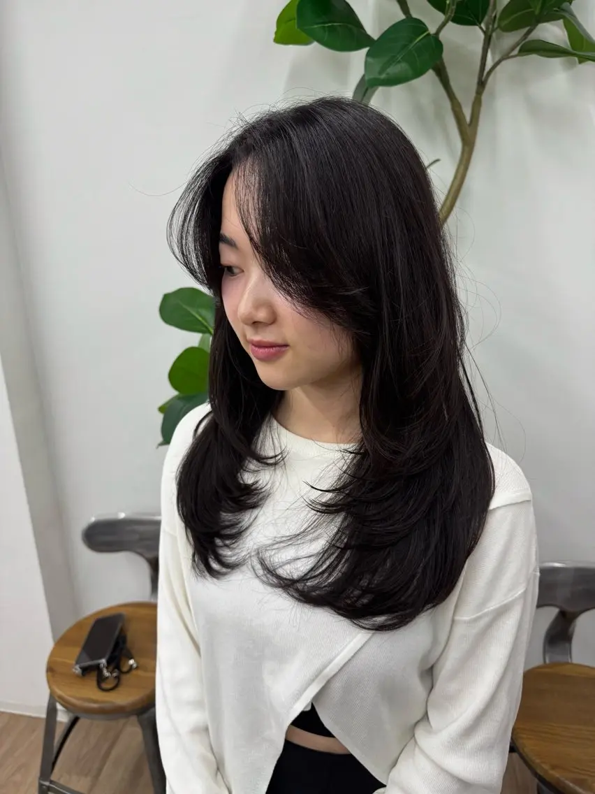 ロング 藤原航/艶髪 /日曜カットモデルのヘアスタイル