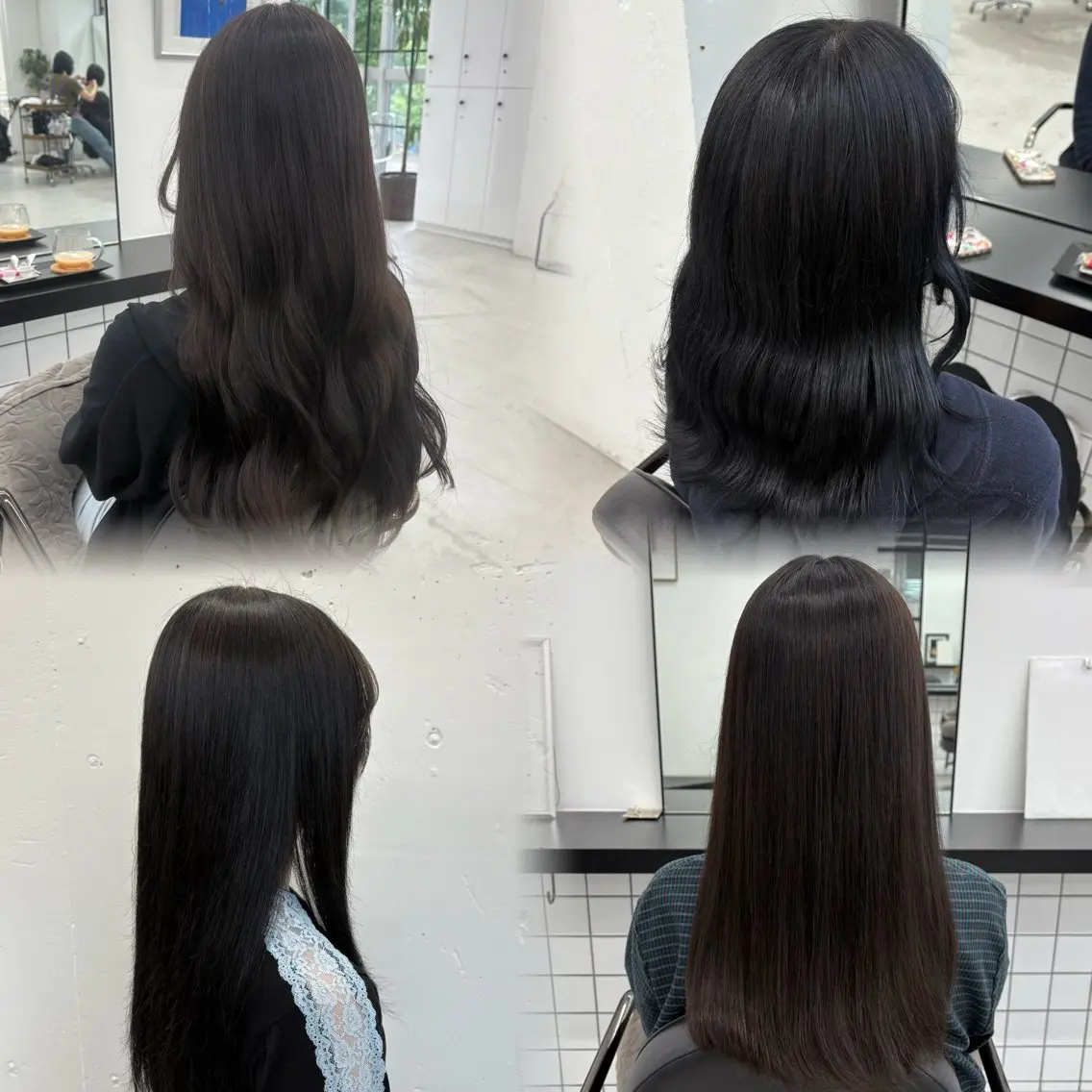 【💎透明感暗髪カラー💎】全体ワンカラー (ブルーブラックなど♩)の写真