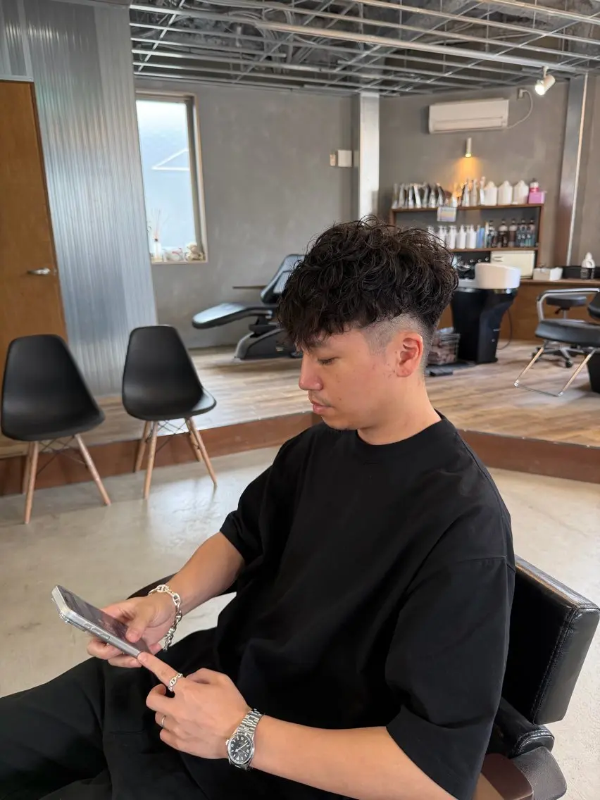 パーマ メンズ メンズパーマ スペインカール カット パーマ ✂︎SAITOU AKIRA✂︎のヘアスタイル