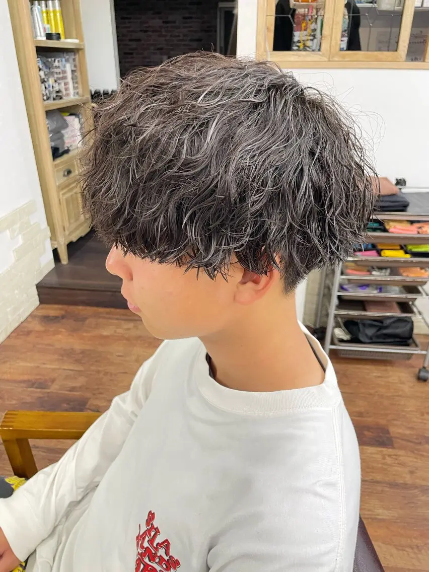 パーマ メンズ マッシュ メンズパーマ ツイストスパイラルパーマ スパイラルパーマ RITSUKI横浜 メンズ特化😎のヘアスタイル